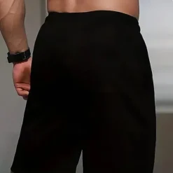 Men's Sweat Shorts Casual Shorts Drawstring Elastic Waist Plain Breathable Soft Casual Weekend Fashion Streetwear Black Grey Micro-elastic