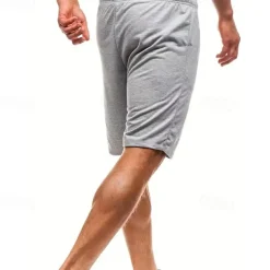 Men's Sweat Shorts Casual Shorts Drawstring Elastic Waist Plain Breathable Soft Casual Weekend Fashion Streetwear Black Grey Micro-elastic