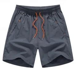 Men's Sweat Shorts Shorts Sport Daily Quick Dry Comfortable Pocket Drawstring Elastic Waist Plain Short Gymnatics Casual Activewear Black Navy Blue Micro-elastic