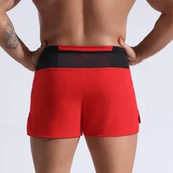 Men's Sweat Shorts Shorts Summer Shorts Pocket Drawstring Elastic Waist Plain Comfort Short Sports Outdoor Daily Going out Fashion Casual Black Red Micro-elastic