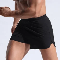 Men's Sweat Shorts Shorts Summer Shorts Pocket Drawstring Elastic Waist Plain Comfort Short Sports Outdoor Daily Going out Fashion Casual Black Red Micro-elastic