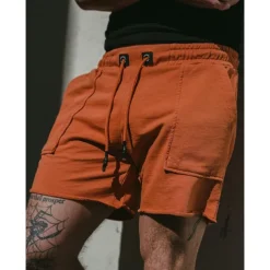 Men's Sweat Shorts Shorts Bermuda shorts Drawstring Elastic Waist Plain Comfort Sports Short Daily Running Gym Fashion Athleisure Black Blue Micro-elastic