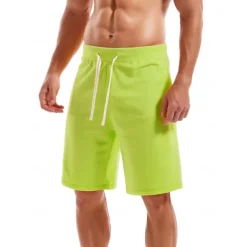 Men's Sweat Shorts Shorts Workout Shorts Casual Shorts Pocket Drawstring Elastic Waist Plain Comfort Breathable Knee Length Casual Daily Holiday Sports Fashion Smoky gray Black Micro-elastic