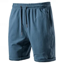 Men's Sweat Shorts Shorts Bermuda shorts Drawstring Elastic Waist Plain Comfort Sports Knee Length Yoga Casual Daily Fashion Athleisure Orange Micro-elastic