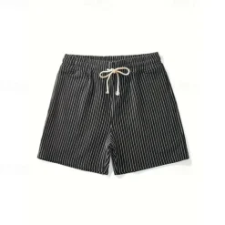 Men's Sweat Shorts Shorts Summer Shorts 3 inch Shorts Pocket Drawstring Elastic Waist Stripe Comfort Short Sports Outdoor Daily Going out Fashion Casual Black Pink Micro-elastic