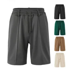 Men's Sweat Shorts Shorts Summer Shorts Beach Shorts Pocket Drawstring Elastic Waist Plain Comfort Breathable Short Outdoor Sports Classic Casual Black Brown