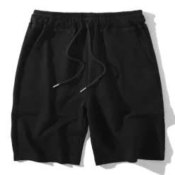 Men's Sweat Shorts Shorts Running Shorts Terry Shorts Pocket Plain Comfort Breathable Outdoor Daily Going out Fashion Casual Black White