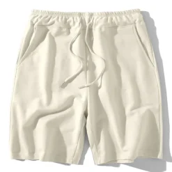 Men's Sweat Shorts Shorts Running Shorts Terry Shorts Pocket Plain Comfort Breathable Outdoor Daily Going out Fashion Casual Black White