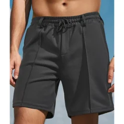 Men's Sweat Shorts Shorts Summer Shorts Beach Shorts Pocket Drawstring Elastic Waist Plain Comfort Breathable Short Outdoor Sports Classic Casual Black Brown