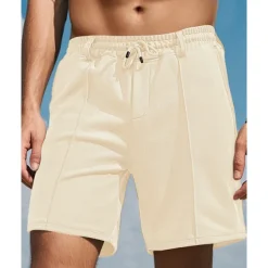 Men's Sweat Shorts Shorts Summer Shorts Beach Shorts Pocket Drawstring Elastic Waist Plain Comfort Breathable Short Outdoor Sports Classic Casual Black Brown