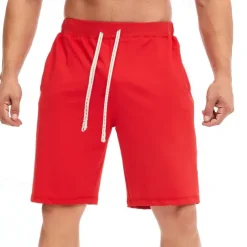 Men's Sweat Shorts Shorts Summer Shorts Beach Shorts Pocket Drawstring Elastic Waist Plain Comfort Breathable Short Holiday Vacation Beach Sports Fashion Black White