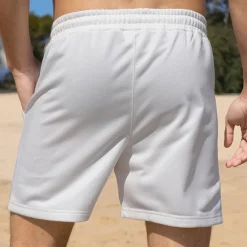 Men's Sweat Shorts Summer Shorts Beach Shorts Pocket Drawstring Elastic Waist Plain Comfort Breathable Short Outdoor Sports Classic Casual Black White Micro-elastic