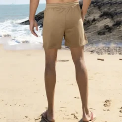 Men's Sweat Shorts Summer Shorts Beach Shorts Pocket Drawstring Elastic Waist Plain Comfort Breathable Short Outdoor Sports Classic Casual Black White Micro-elastic