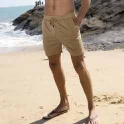 Men's Sweat Shorts Summer Shorts Beach Shorts Pocket Drawstring Elastic Waist Plain Comfort Breathable Short Outdoor Sports Classic Casual Black White Micro-elastic