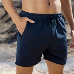 Men's Sweat Shorts Summer Shorts Beach Shorts Pocket Drawstring Elastic Waist Plain Comfort Breathable Short Outdoor Sports Classic Casual Black White Micro-elastic