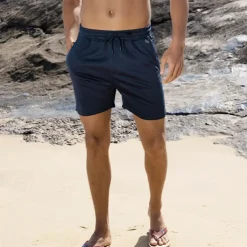 Men's Sweat Shorts Summer Shorts Beach Shorts Pocket Drawstring Elastic Waist Plain Comfort Breathable Short Outdoor Sports Classic Casual Black White Micro-elastic