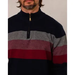 Men's Sweater Black Navy Blue Green Long Sleeve Thermal Warm Top Color Block Fall Winter Golf Attire Clothes Outfits Wear Apparel