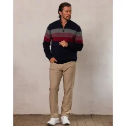 Men's Sweater Black Navy Blue Green Long Sleeve Thermal Warm Top Color Block Fall Winter Golf Attire Clothes Outfits Wear Apparel