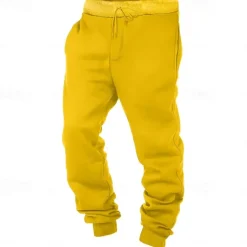 Men's Sweatpants Joggers Trousers Pocket Drawstring Elastic Waist Plain Comfort Soft Full Length Sports Outdoor Daily Fashion Casual Black White Micro-elastic