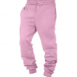 Men's Sweatpants Joggers Trousers Pocket Drawstring Elastic Waist Plain Comfort Soft Full Length Sports Outdoor Daily Fashion Casual Black White Micro-elastic