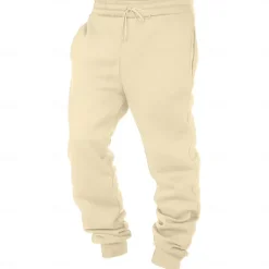 Men's Sweatpants Joggers Trousers Pocket Drawstring Elastic Waist Plain Comfort Soft Full Length Sports Outdoor Daily Fashion Casual Black White Micro-elastic