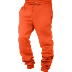 Men's Sweatpants Joggers Trousers Pocket Drawstring Elastic Waist Plain Comfort Soft Full Length Sports Outdoor Daily Fashion Casual Black White Micro-elastic