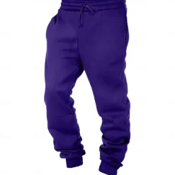 Men's Sweatpants Joggers Trousers Pocket Drawstring Elastic Waist Plain Comfort Soft Full Length Sports Outdoor Daily Fashion Casual Black White Micro-elastic