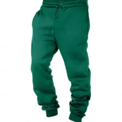 Men's Sweatpants Joggers Trousers Pocket Drawstring Elastic Waist Plain Comfort Soft Full Length Sports Outdoor Daily Fashion Casual Black White Micro-elastic