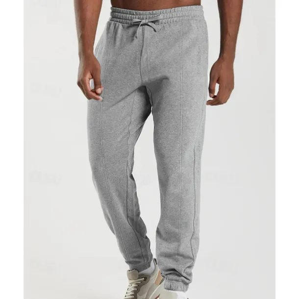 Men's Sweatpants Joggers Trousers Pocket Drawstring Elastic Waist Plain Comfort Sports Outdoor Daily Fashion Casual Black White Micro-elastic