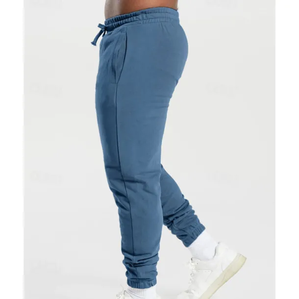 Men's Sweatpants Joggers Trousers Pocket Drawstring Elastic Waist Plain Comfort Sports Outdoor Daily Fashion Casual Black White Micro-elastic