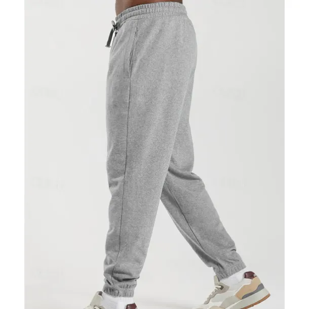 Men's Sweatpants Joggers Trousers Pocket Drawstring Elastic Waist Plain Comfort Sports Outdoor Daily Fashion Casual Black White Micro-elastic