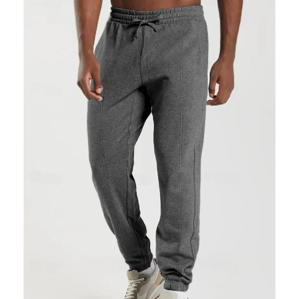 Men's Sweatpants Joggers Trousers Pocket Drawstring Elastic Waist Plain Comfort Sports Outdoor Daily Fashion Casual Black White Micro-elastic