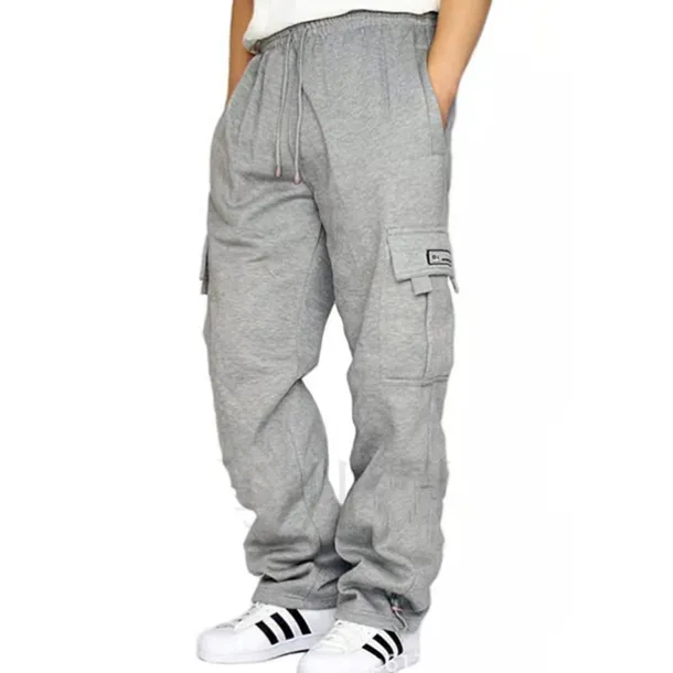 Men's Sweatpants Joggers Trousers Cargo Sweatpants Pocket Plain Comfort Breathable Outdoor Daily Going out Fashion Casual Dark Khaki Black