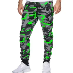 Men's Sweatpants Joggers Trousers Pants Trousers Camo Pants Elastic Waist Jacquard Camouflage Outdoor Full Length Casual Daily Cotton Streetwear Camouflage Blue Yellow camouflage Micro-elastic