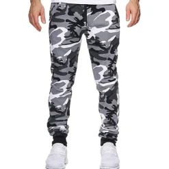 Men's Sweatpants Joggers Trousers Pants Trousers Camo Pants Elastic Waist Jacquard Camouflage Outdoor Full Length Casual Daily Cotton Streetwear Camouflage Blue Yellow camouflage Micro-elastic