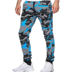 Men's Sweatpants Joggers Trousers Pants Trousers Camo Pants Elastic Waist Jacquard Camouflage Outdoor Full Length Casual Daily Cotton Streetwear Camouflage Blue Yellow camouflage Micro-elastic
