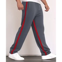 Men's Sweatpants Joggers Trousers Straight Leg Sweatpants Drawstring Elastic Waist Straight Leg Color Block Patchwork Comfort Breathable Casual Daily Holiday Sports Fashion Black Yellow