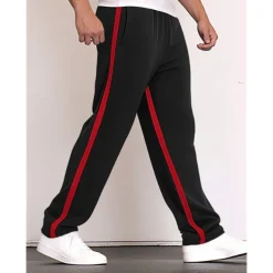 Men's Sweatpants Joggers Trousers Straight Leg Sweatpants Drawstring Elastic Waist Straight Leg Color Block Patchwork Comfort Breathable Casual Daily Holiday Sports Fashion Black Yellow