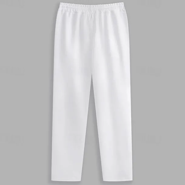 Men's Sweatpants Joggers Trousers Pleated Pants Drawstring Elastic Waist Plain Comfort Breathable Casual Daily Holiday Sports Fashion Black White