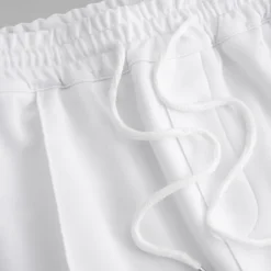 Men's Sweatpants Joggers Trousers Pleated Pants Drawstring Elastic Waist Plain Comfort Breathable Casual Daily Holiday Sports Fashion Black White