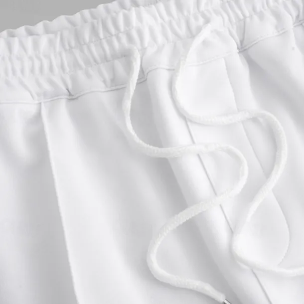 Men's Sweatpants Joggers Trousers Pleated Pants Drawstring Elastic Waist Plain Comfort Breathable Casual Daily Holiday Sports Fashion Black White