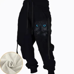 Men's Sweatpants Joggers Trousers Drawstring Side Pockets Elastic Waist Animal Graphic Prints Comfort Breathable Sports Outdoor Casual Daily Cotton Blend Terry Streetwear Designer Black Purple