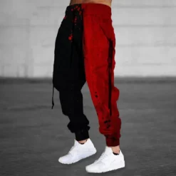 Men's Sweatpants Joggers Trousers Drawstring Elastic Waist Ribbon Graphic Prints Comfort Breathable Sports Outdoor Casual Daily Cotton Blend Terry Streetwear Designer Red Blue Micro-elastic