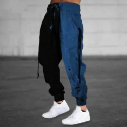 Men's Sweatpants Joggers Trousers Drawstring Elastic Waist Ribbon Graphic Prints Comfort Breathable Sports Outdoor Casual Daily Cotton Blend Terry Streetwear Designer Red Blue Micro-elastic