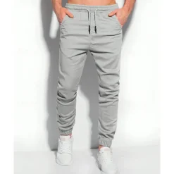 Men's Sweatpants Joggers Trousers Pocket Drawstring Elastic Waist Plain Comfort Sports Outdoor Daily Fashion Casual Black Light Green Micro-elastic