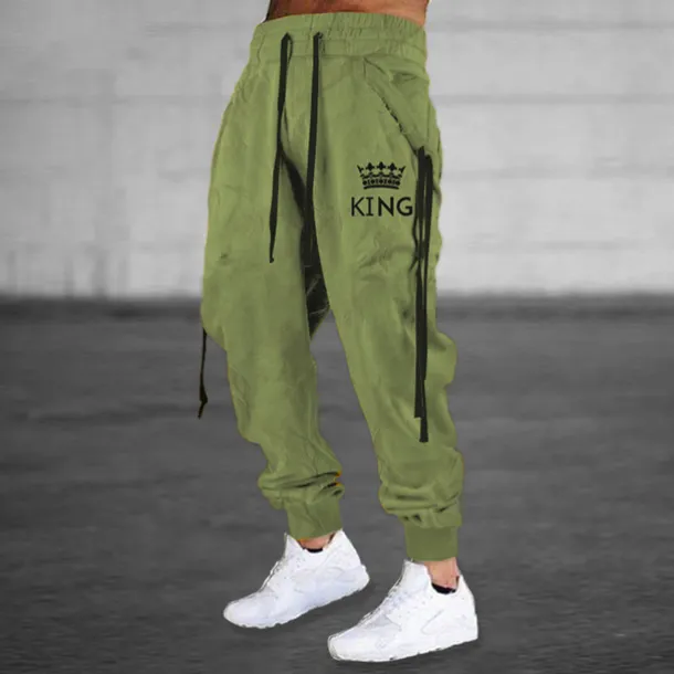 Men's Sweatpants Joggers Trousers Drawstring Side Pockets Elastic Waist Letter Graphic Prints Comfort Breathable Sports Outdoor Casual Daily Terry Streetwear Designer Yellow Orange Micro-elastic