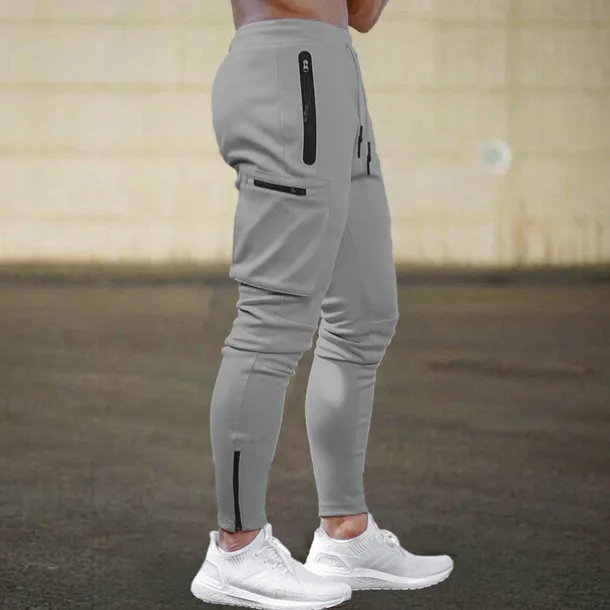 Men's Sweatpants Joggers Trousers Zipper Drawstring Elastic Waist Color Block Comfort Breathable Casual Daily Holiday Sports Fashion Black Army Green