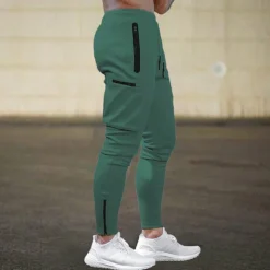 Men's Sweatpants Joggers Trousers Zipper Drawstring Elastic Waist Color Block Comfort Breathable Casual Daily Holiday Sports Fashion Black Army Green