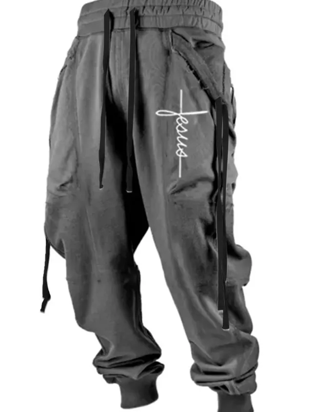 Men's Sweatpants Joggers Trousers Drawstring Elastic Waist 3D Print Graphic Prints Cross Comfort Sports Outdoor Casual Daily Cotton Blend Streetwear Designer Black Yellow Micro-elastic