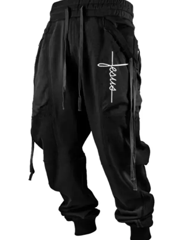 Men's Sweatpants Joggers Trousers Drawstring Elastic Waist 3D Print Graphic Prints Cross Comfort Sports Outdoor Casual Daily Cotton Blend Streetwear Designer Black Yellow Micro-elastic